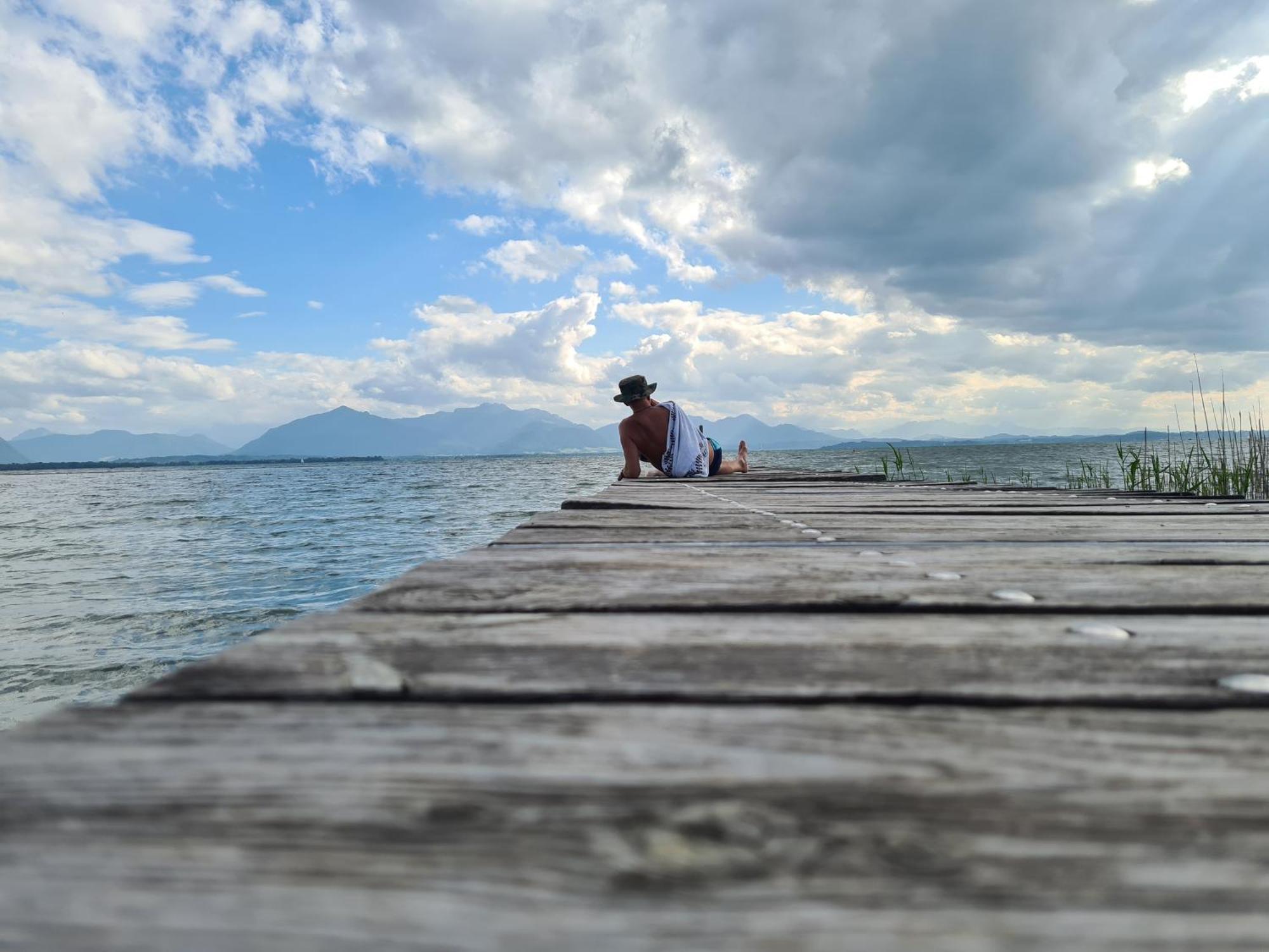 Vintage Studio Am Chiemsee Übersee Esterno foto